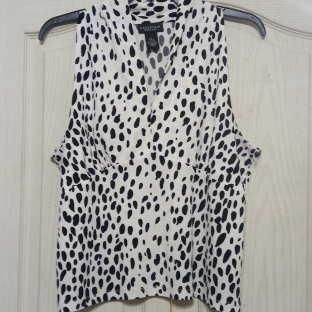 Rafaella Petites Dalamation Sleeveless Top L